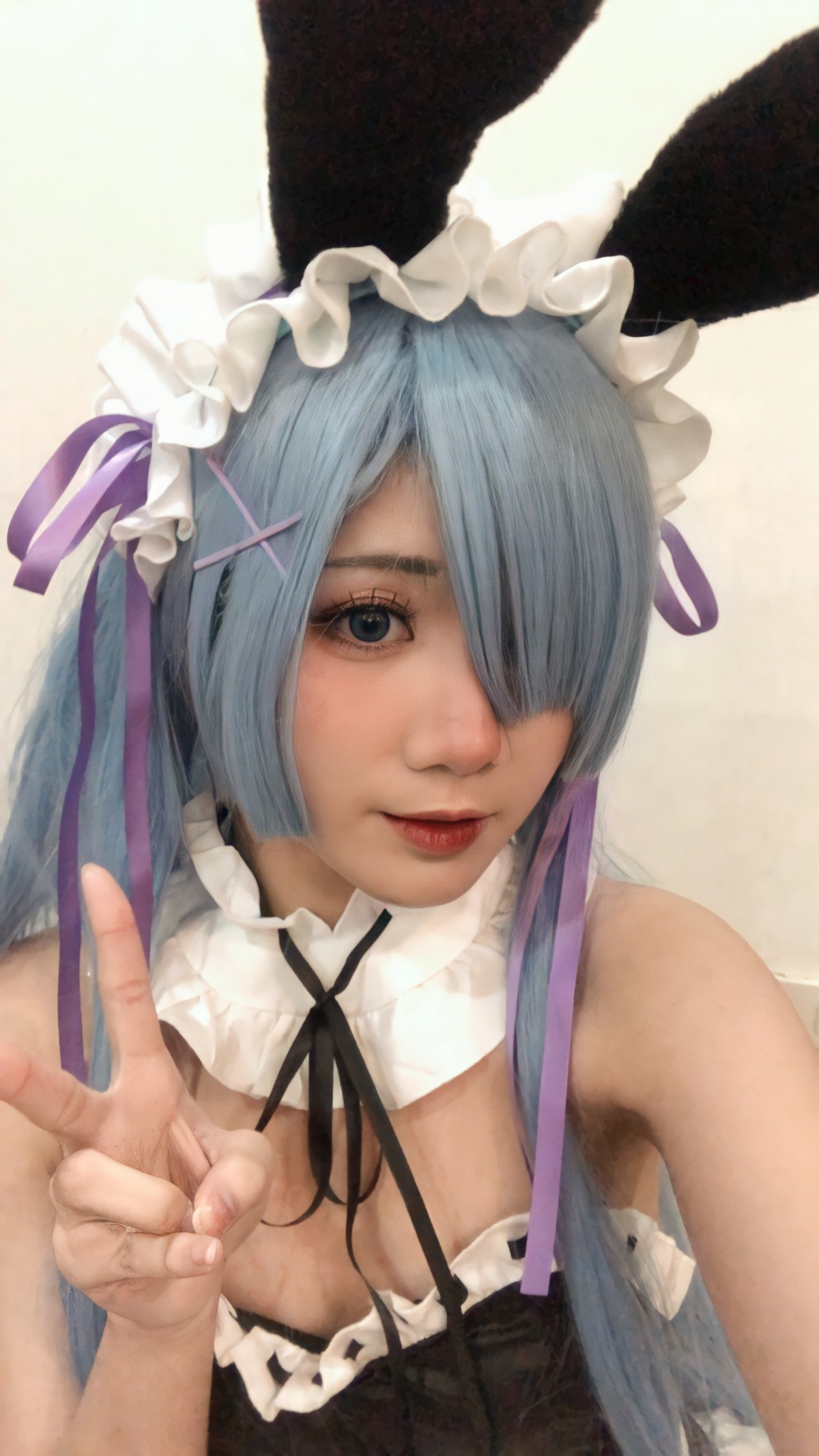PoppaChan Rem Bunny Cosplay (Re Zero) – 37 Photos 12 Videos 489MB插图6