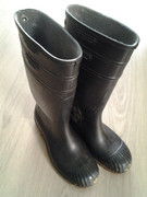 05b Rubber Rain Boot - Black - Steel tip  (1)