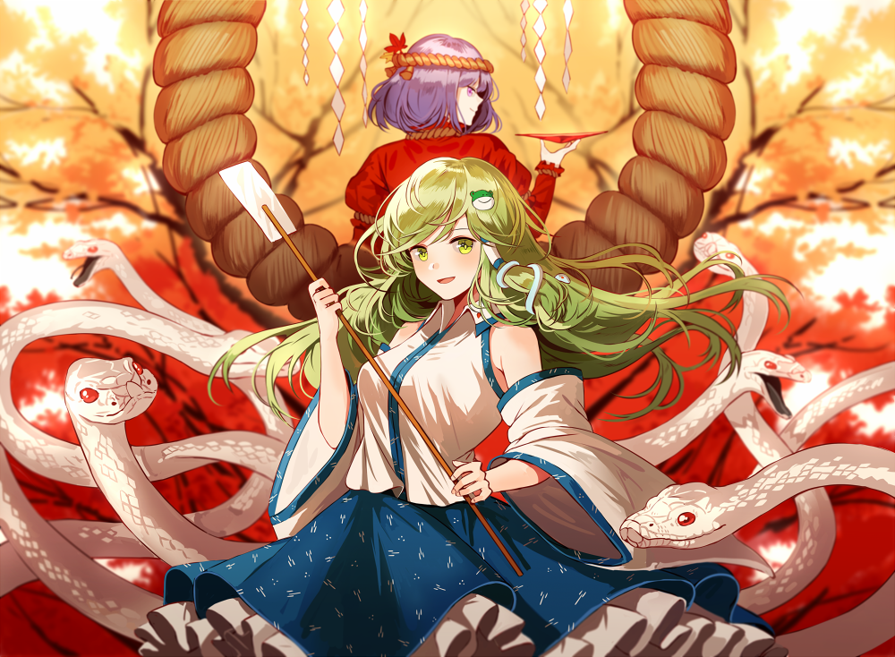 kochiya-sanae-and-yasaka-kanako-touhou-drawn-by-silence-girl