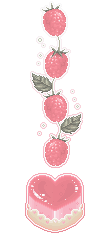 Strawberry cake and strawberries charm