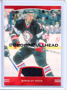 2002-03 BAP First Edition Jerseys #FE-053 [Miroslav Satan] [Buffalo Sabres] [~100] [swatch=white bla