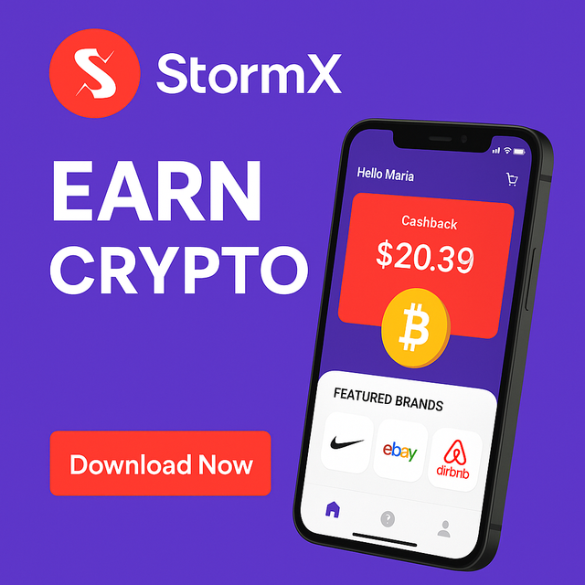 StormX App - Earn Crypto by Shopping