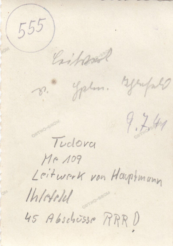 311, Privat Foto Tudora Me 109 Heck Hauptmann Ihlefeld 45 Abschüsse 1941 RRRR ! (1)