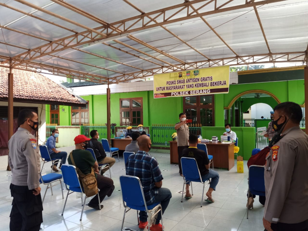 IMG-20210521-WA0001 Warga di 4 Desa Yang Mudik, Dilakukan Sweb Antigen Oleh Petugas Polsek Serang Baru