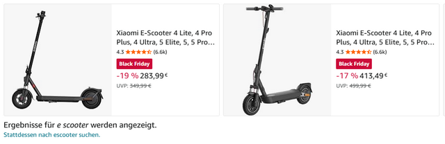 eScooter-Angebote Amazon Black Friday Week 2025