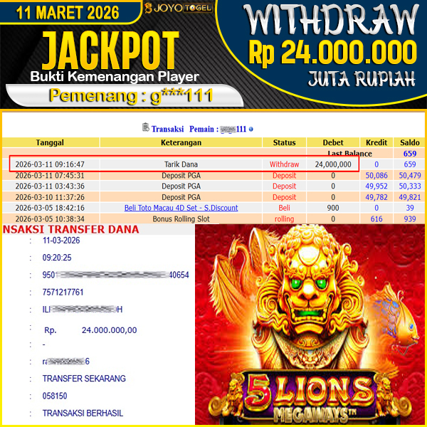 jackpot-slot-pragmatic-play-5-lions-megaways--wd-rp-24000000--dibayar-lunas-di-joyotogel