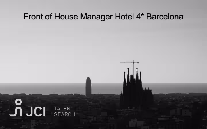 Front of House Manager Hotel 4* Barcelona 