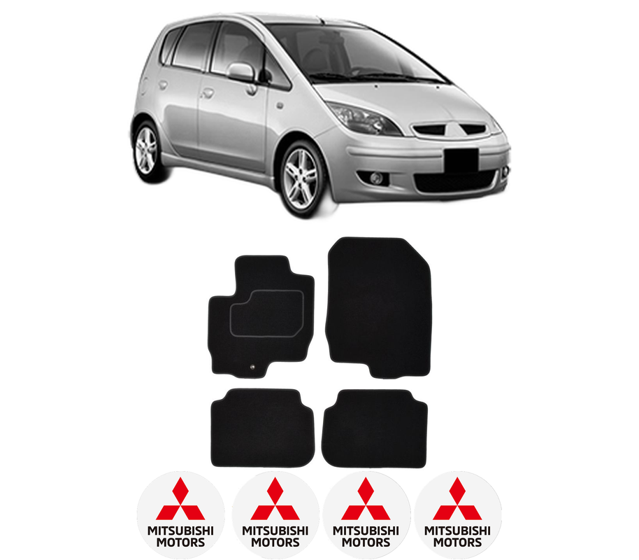 Set Covorase Presuri MITSUBISHI COLT VI (Z3_A, Z2_A) din 2004-2012, Auto, Material Textil Mocheta, 4 Stickere auto cu MITSUBISHI