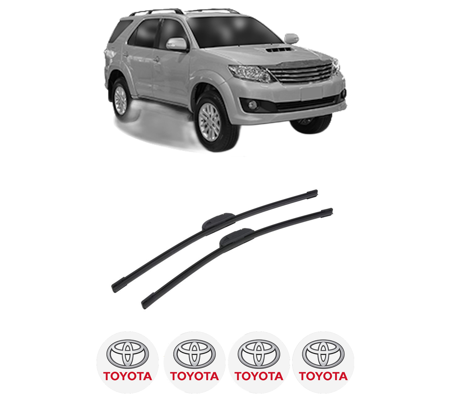 Set stergatoare auto TOYOTA FORTUNER (_N5_, _N6_) din 2005-2015, pentru parbriz auto, 2 bucati, Bosch Aerotwin Retrofit, din cauciuc siliconat rezistent, 4 Stickere Auto TOYOTA