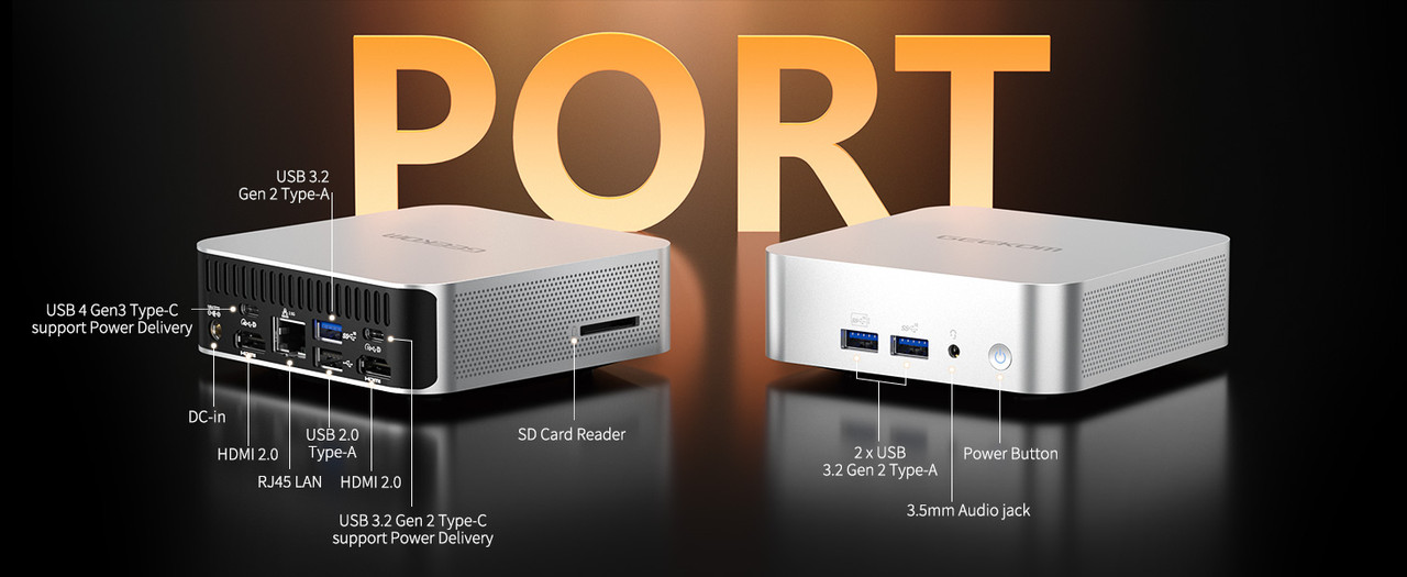 GEEKOM A7 Mini PC, AMD Ryzen 9 7940HS, 32GB DDR5 RAM, 2TB SSD