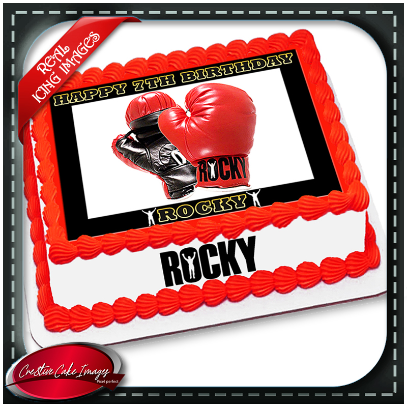 BOXING GLOVES EDIBLE ICING CAKE TOPPER PARTY IMAGE FROSTING SHEET