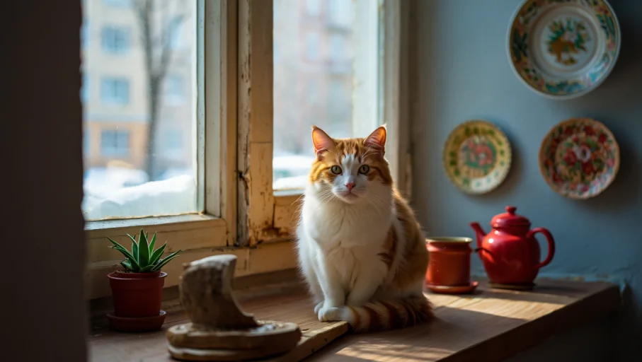 Фотосессия кошки