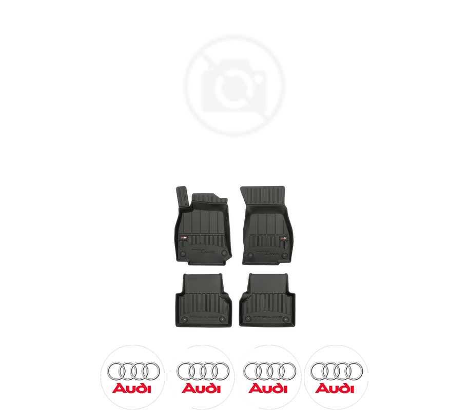 Set covorase presuri AUDI A7 | C8 din 2016-2018, auto, din cauciuc thermoplastic, 4 Stickere auto cu AUDI