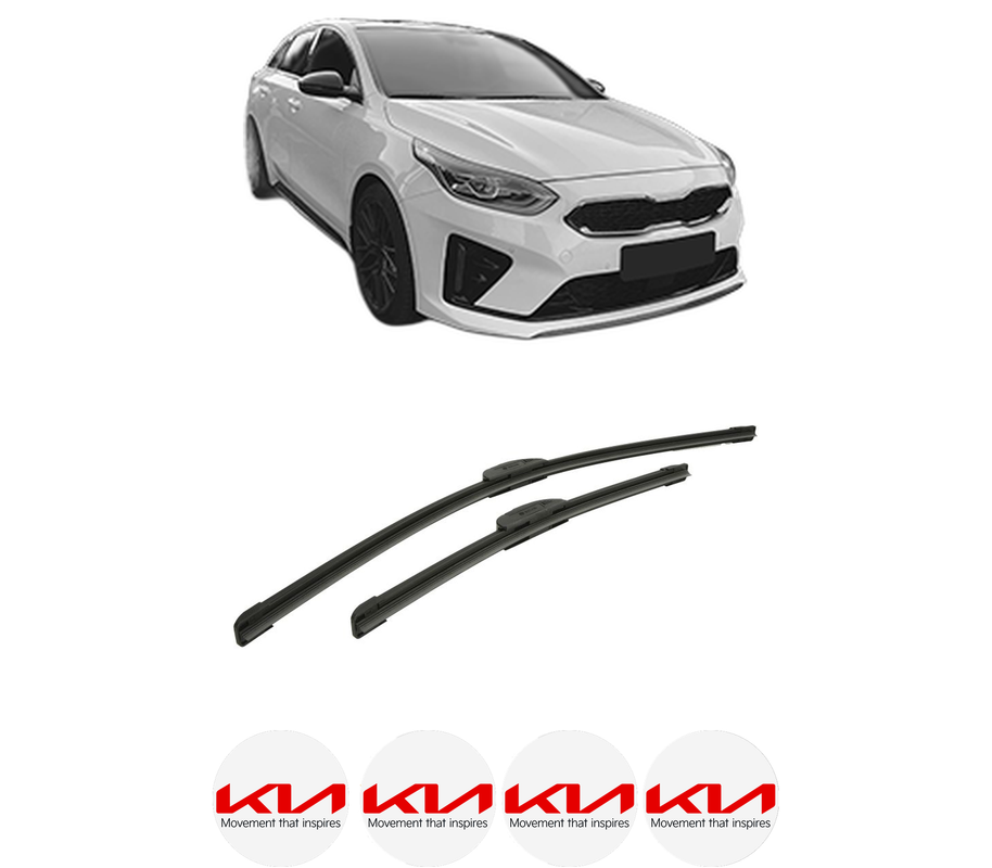 Set stergatoare auto KIA PROCEED Combi Van (CD) din 2018-2020, pentru parbriz auto, 2 bucati, Bosch Aerotwin Retrofit, din cauciuc siliconat rezistent, 4 Stickere Auto KIA