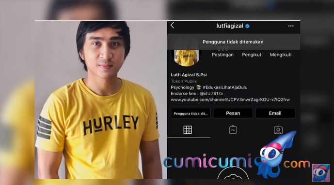 Akun IG Lutfi Agizal hilang