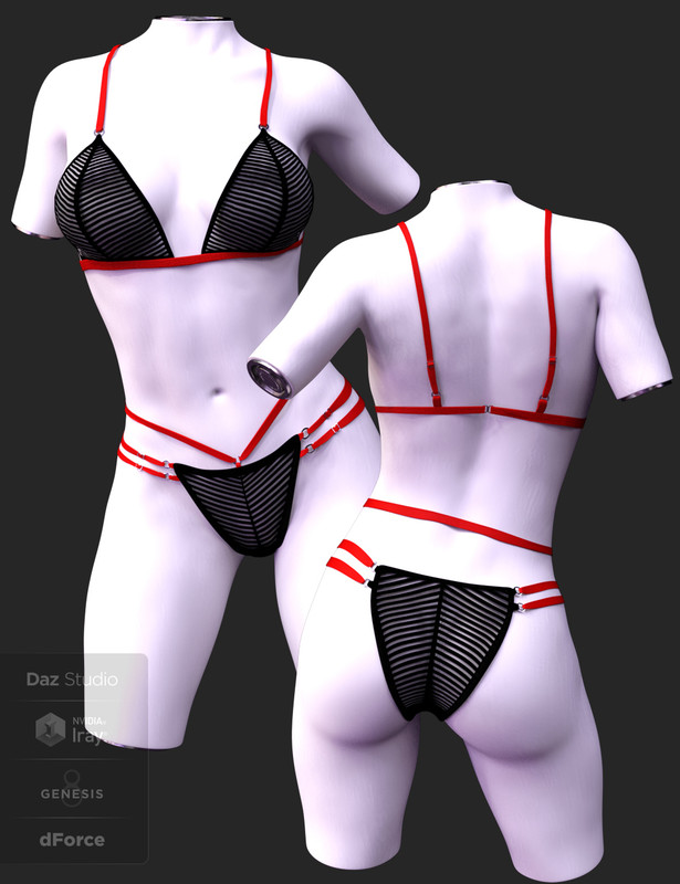 X-Fashion Eva Lingerie for Genesis 8 Female(s)