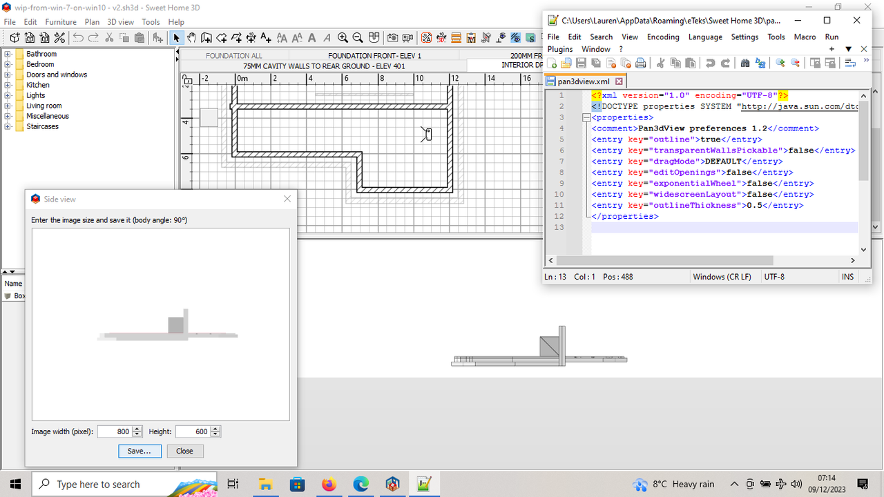 true (direct xml edit side view result)