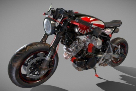 Yamaha XV750 Virago 1982 3D Model