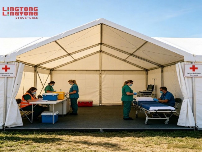 Lingtong rest tent with ventilation and lighting accessories for comfortable staff休息