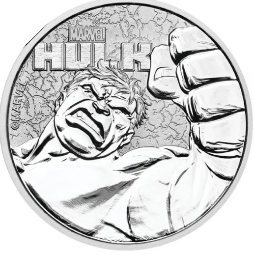 1 OZ TUVALU MARVEL SERIES HULK .9999 Hulk