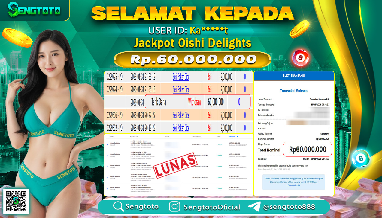 BUKTI PEMBAYARAN SLOT OISHI DELIGHTS