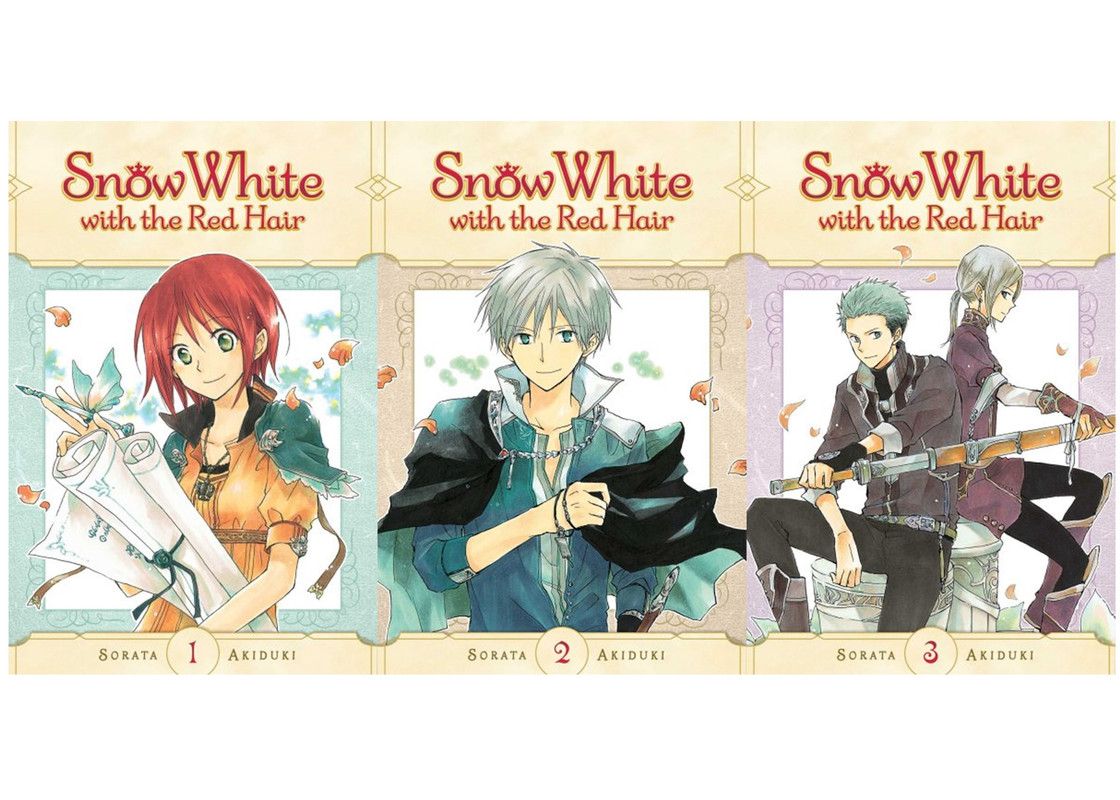 SNOW WHITE WITH RED HAIR English MANGA Series by Sorata Akiduki Set of  Books 1-3