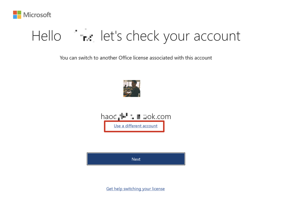Use Different Account