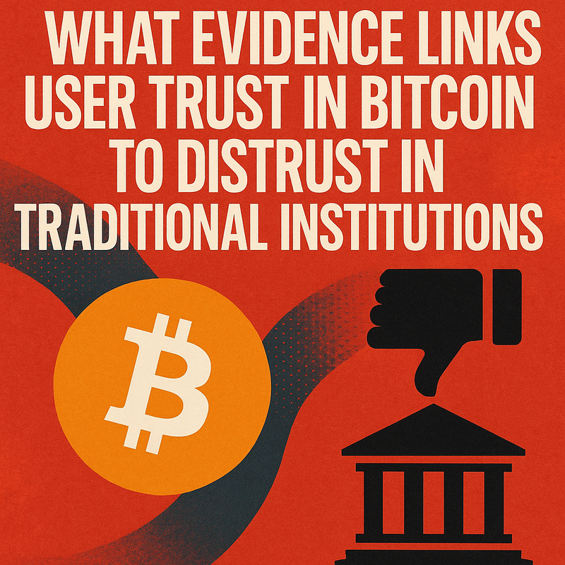 What evidence links user trust in Bitcoin to distrust in traditional institutions