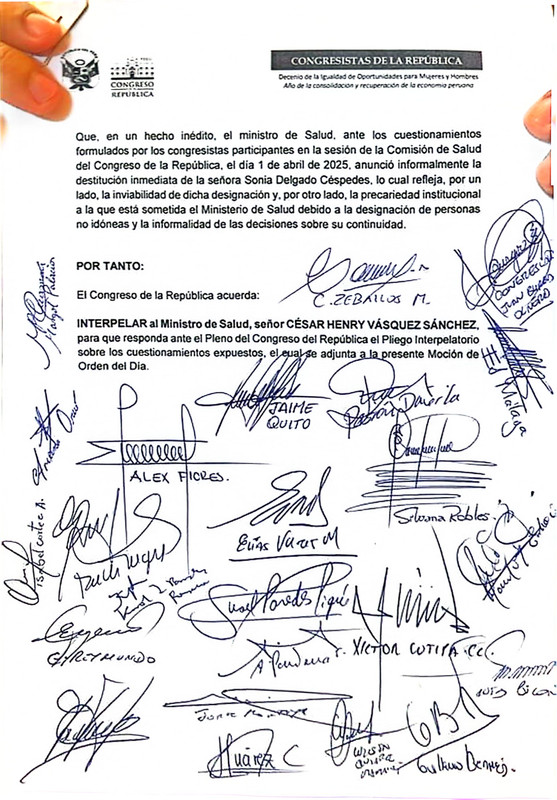 Pedido de interpelación.