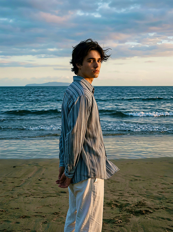Cinematic Beach Gaze | PromptGet