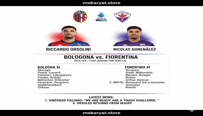 بث مباشر مباراة بولونيا ضد فيورنتينا - ديربي الأبينينو