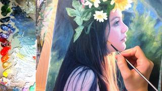 How to Paint Flowers on Portraits