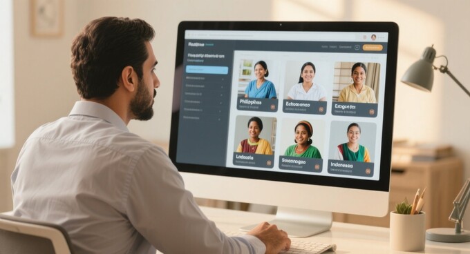 عميل يتصفح ملفات الخادمات 