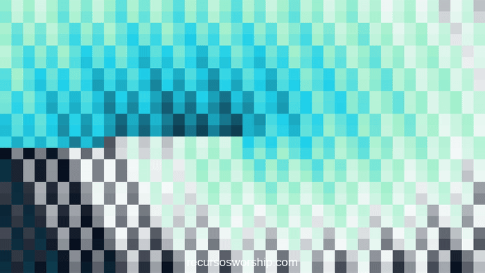 loop vj píxeles teal aguamarina órbitas