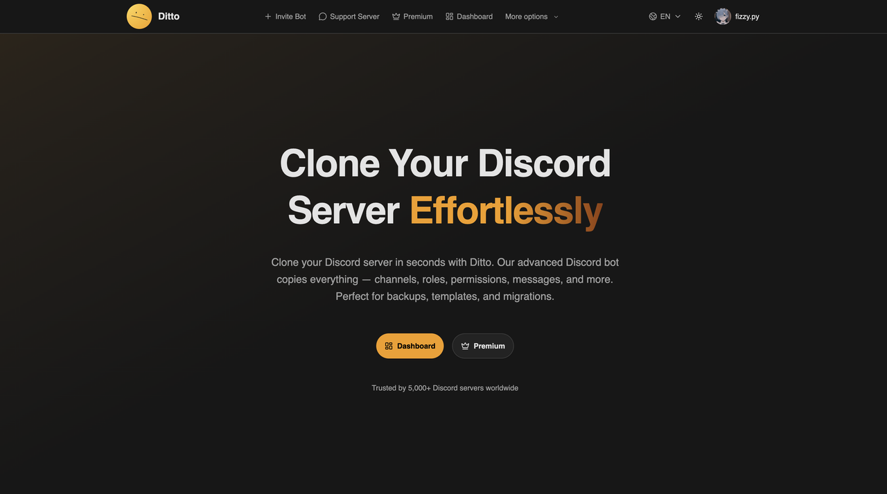 Ditto Web Dashboard