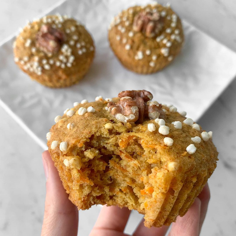 Muffins integrales de zanahoria