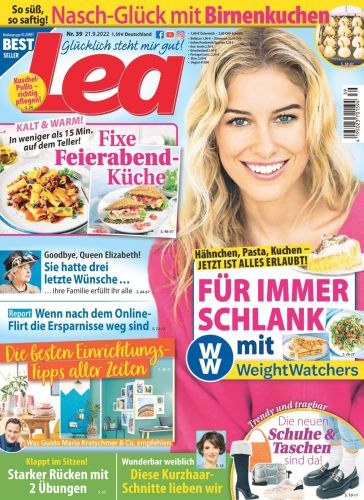 Cover: Lea Frauenzeitschrift No 39 vom 21  September 2022