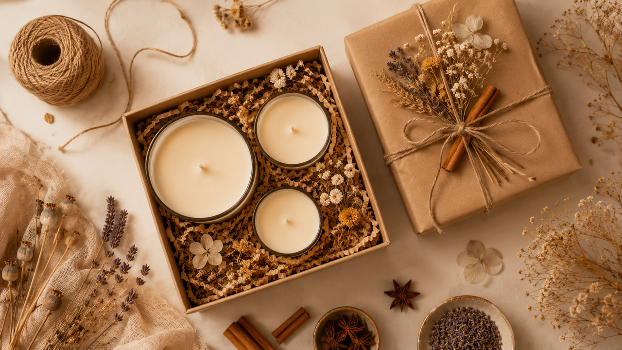 Kit de velas presenteável