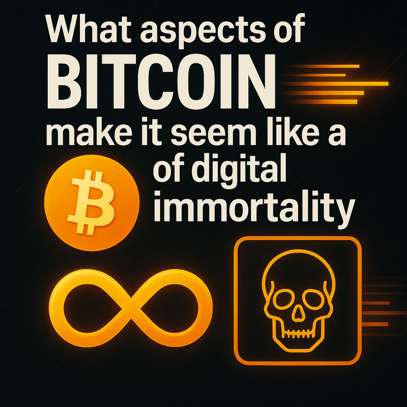 What aspects of Bitcoin make it seem like a form of digital immortality