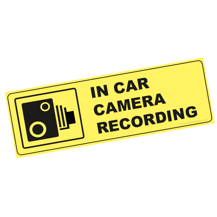 In Car Camera Recording Warning 