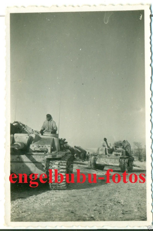 FOTO - PANZER - STURMGESCHÜTZ - WINTER-TARNUNG -