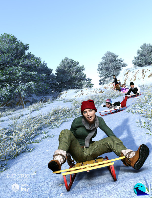 nowcrowdbillboardssleddingandsnowmenwinterfunvoliii00maindaz3d