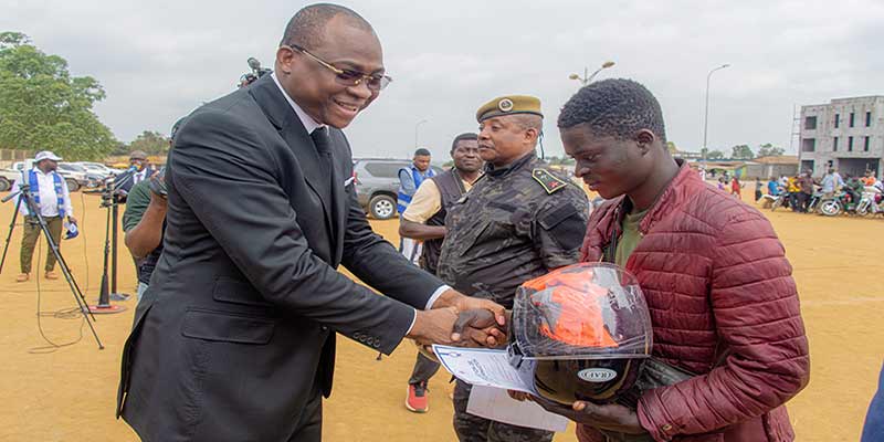 CONGO/Sécurité routière à Sibiti : 421 motocyclistes formés et équipés par la DGTT