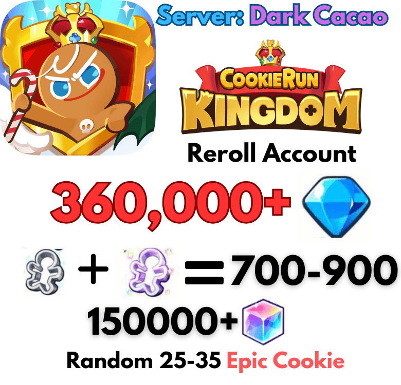 [Dark Cacao] Cookie Run: Kingdom Starter Account
