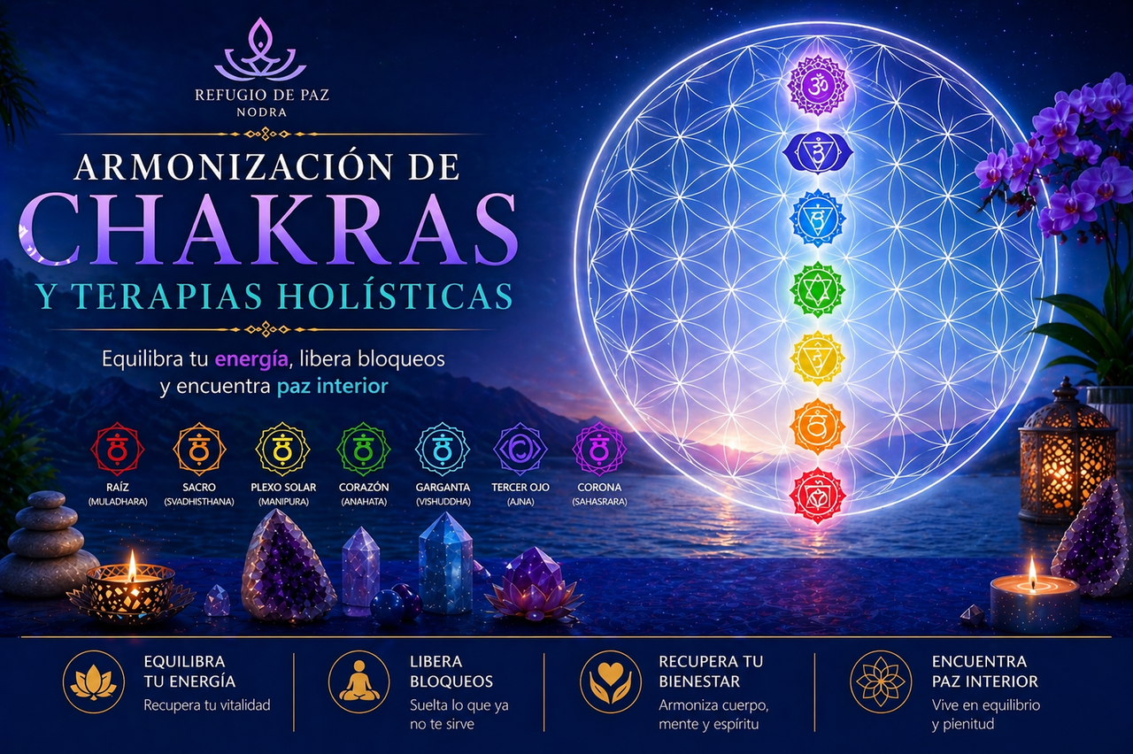 Armonización de Chakras y Terapias Holísticas - Contáctanos por WhatsApp