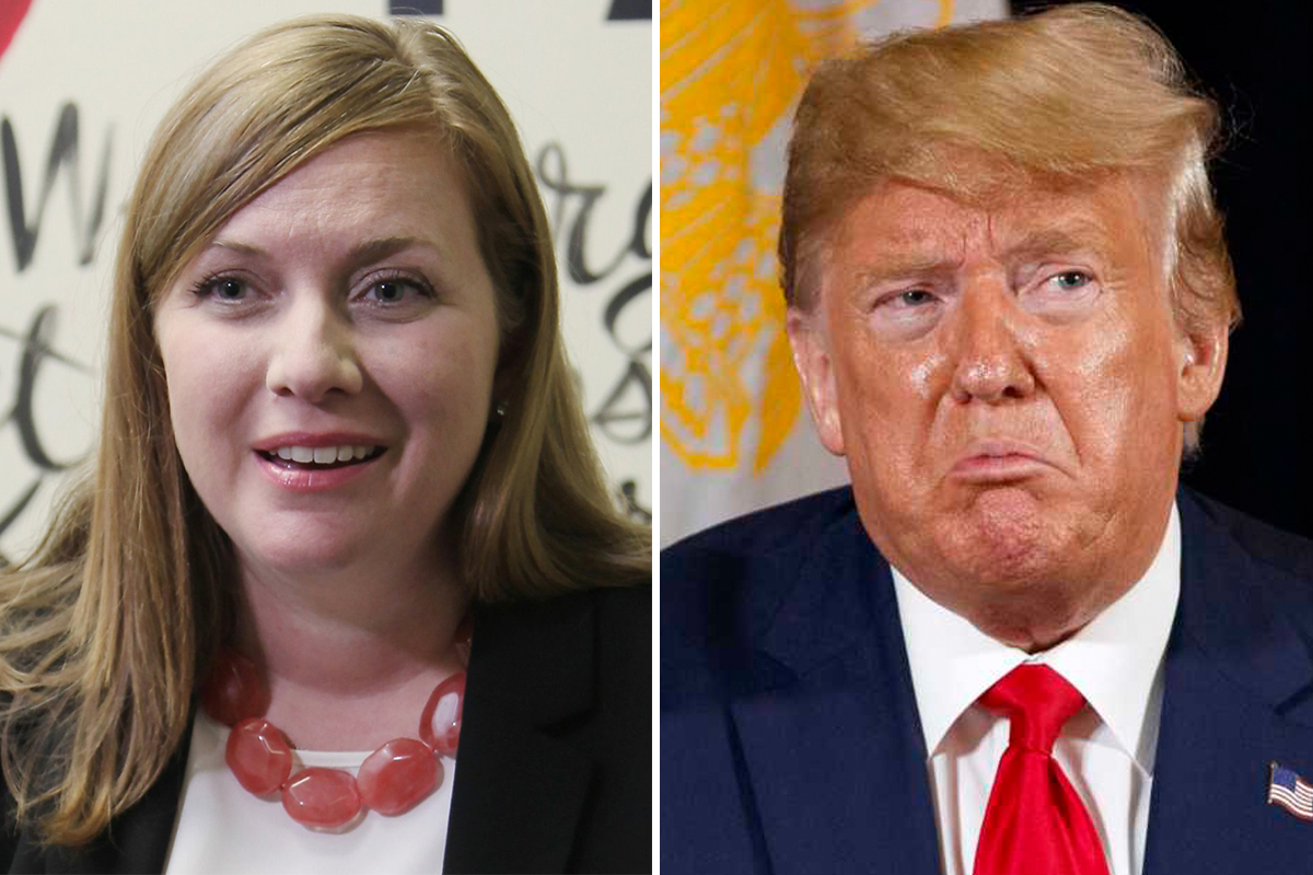 Lizzie Fletcher and Donald Trump