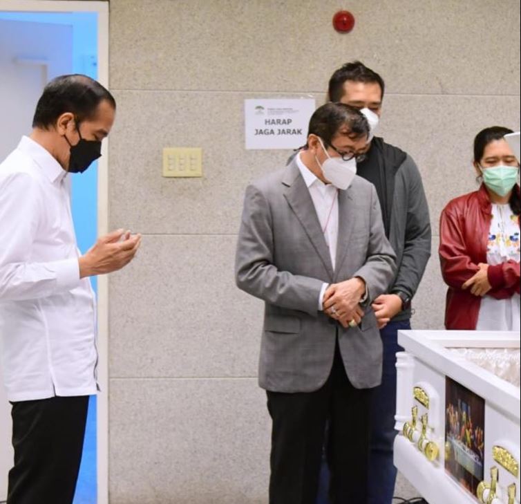 Presiden Jokowi melayat atas meninggalnya istri Mennkumham Yasonna Laoly