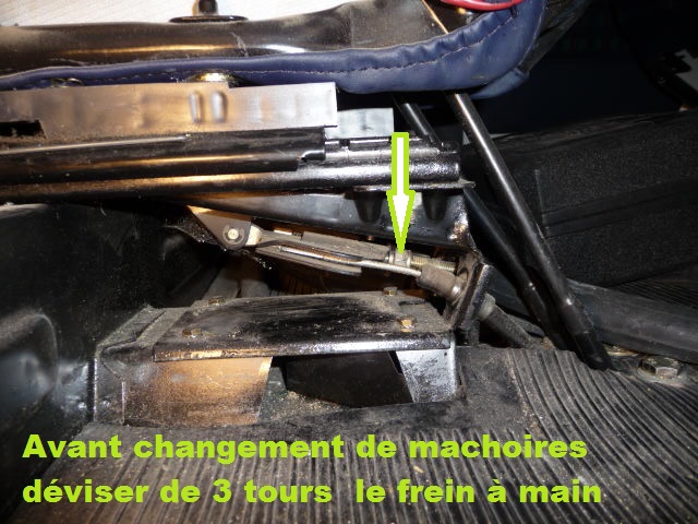 réglage frein à main