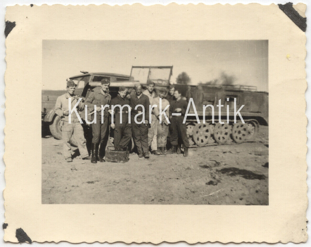 Foto Wehrmacht Süd Front Panzer Halbkette LKW Faun ZR !