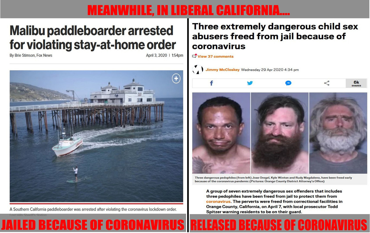 California Coronavirus Pedophiles Paddleboarder